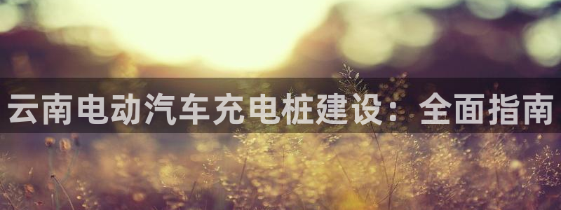 威廉希尔体育在线平台：云南电动汽车充电桩建设：全面指南