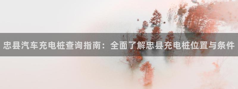 威廉足球软件下载手机版：忠县汽车充电桩查询指南：全面了解忠县充电桩位置与条件