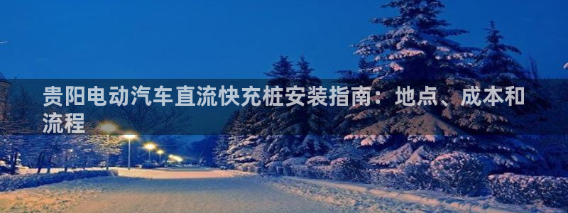威廉操盘手法：贵阳电动汽车直流快充桩安装